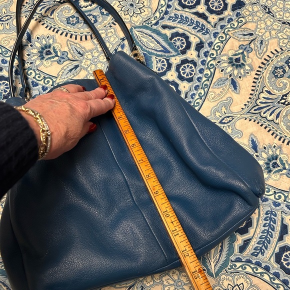 Coach Blue Leather Shoulder Bag - Picture 12 of 14